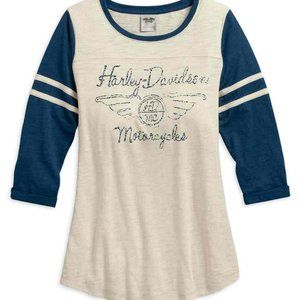 Harley-Davison Women's 3/4 Sleeve T-Shirt